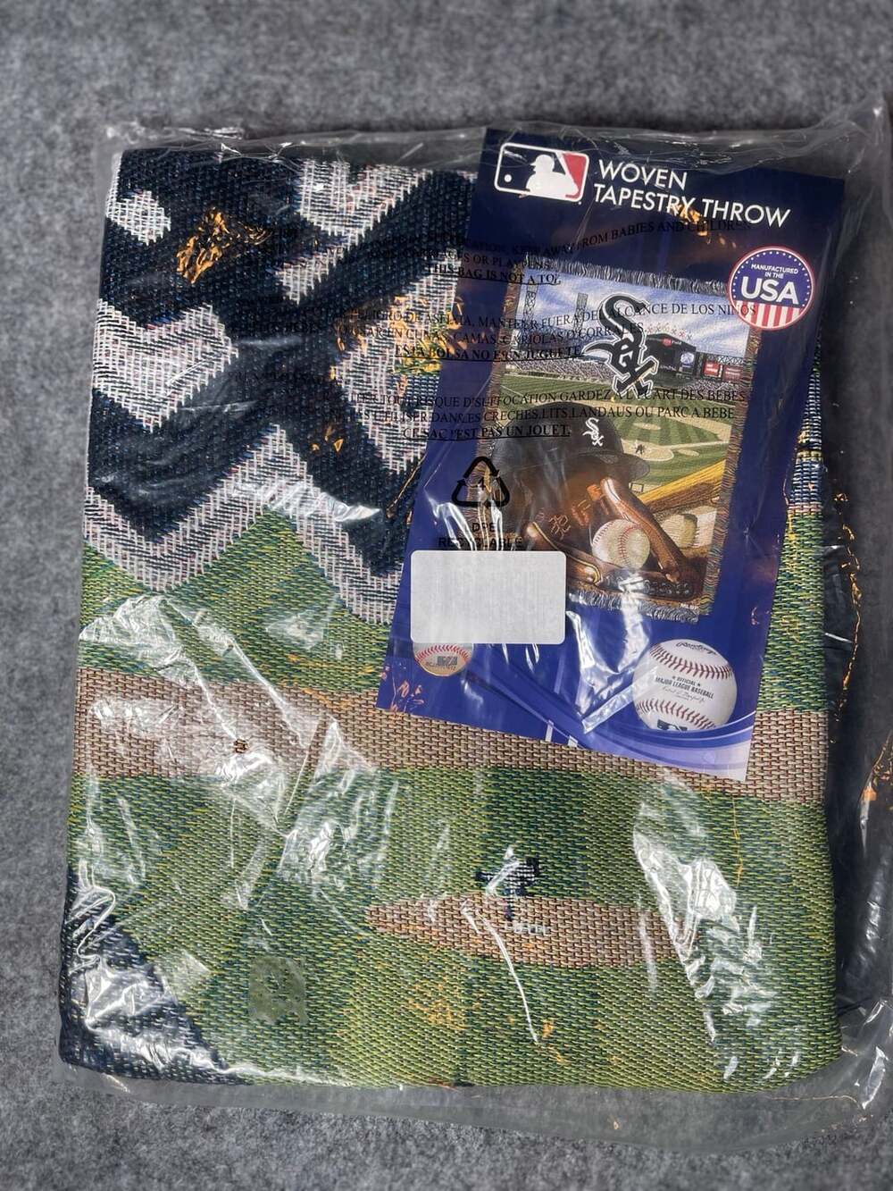 Northwest MLB Chicago White Sox Woven Tapestry Throw Blanket 48in x 60in